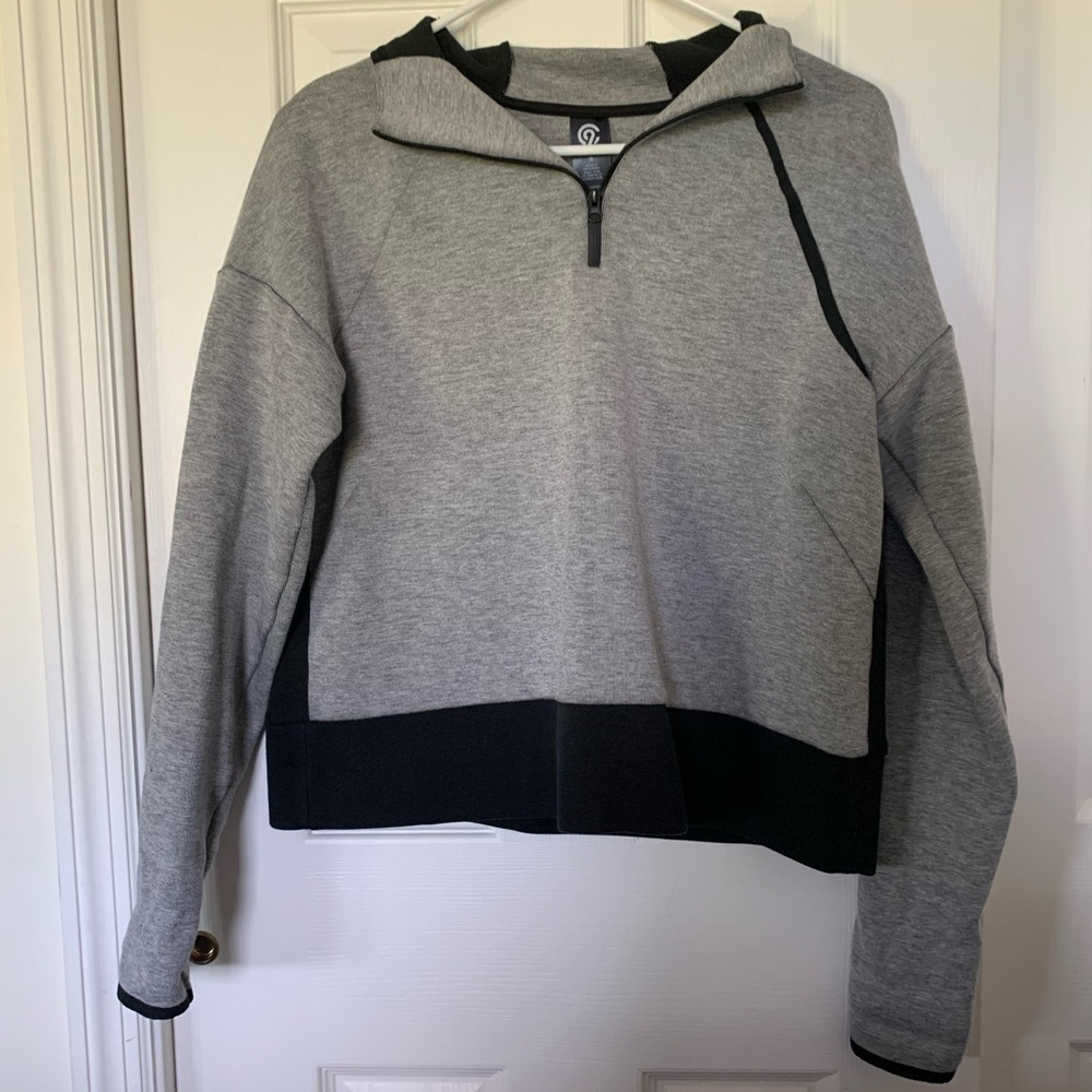 Black and Grey Champion Quarter Zip
